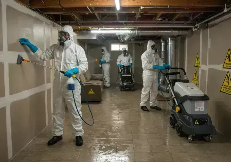 Basement Moisture Removal and Structural Drying process in Ohio County, KY